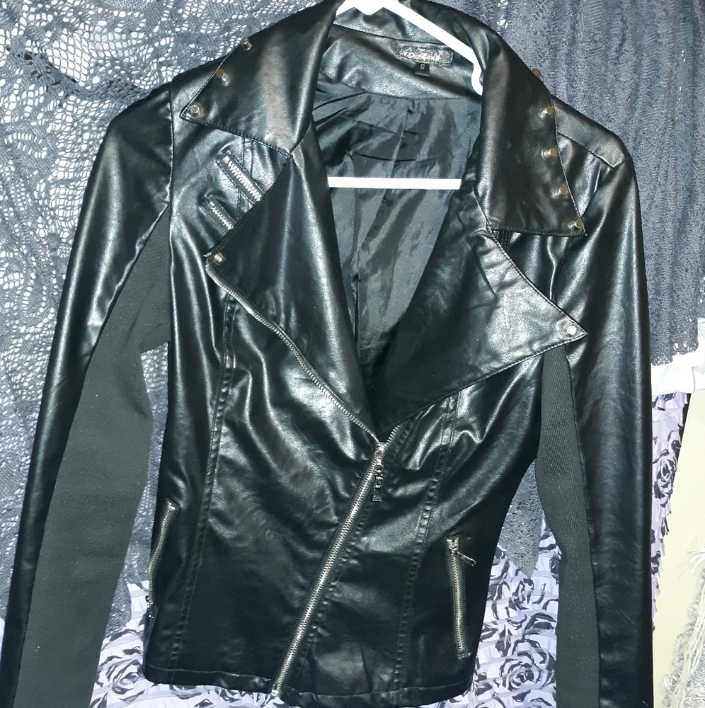 studded leather moto jacket